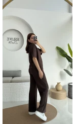 Ara Boy Oys Kumaş Eşofman Takımı Acı Kahve