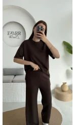 Ara Boy Oys Kumaş Eşofman Takımı Acı Kahve
