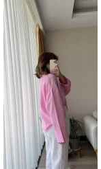 Aramis Nakış Detay Pembe Gömlek
