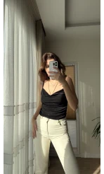Askılı Bluz Siyah