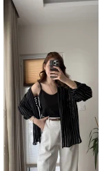 Askılı Gömlek Siyah