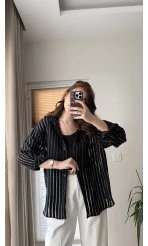 Askılı Gömlek Siyah