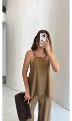 Askılı Taşlı Tulum - Haki - Kod: 3464
