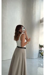 Askılı Zıbın Bodysuıt - Beyaz - Kod: 071822
