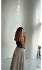 Askılı Zıbın Bodysuıt - Kahve - Kod: 071822