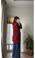 Ayıcıklı Kazak Bordo