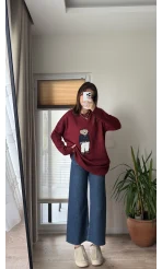 Ayıcıklı Kazak Bordo