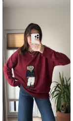 Ayıcıklı Kazak Bordo