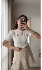 Ayıcıklı Triko Bluz