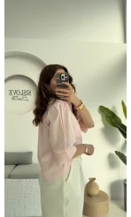 Ays Balon Kol Gömlek - Pembe