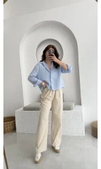 Babe Müslin Gömlek Bebe Mavisi - 2065