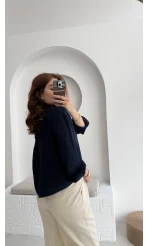 Babe Müslin Gömlek Lacivert - 2065