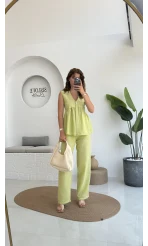 Baby Miss Keten Takım Yeşil