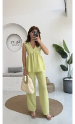 Baby Miss Keten Takım Yeşil