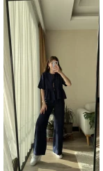 Baby Önden Bağlamalı Lacivert Takım