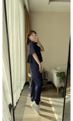 Baby Önden Bağlamalı Lacivert Takım