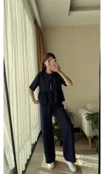 Baby Önden Bağlamalı Lacivert Takım