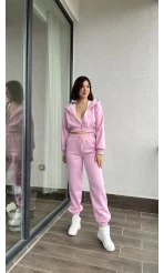 Bach Pembe Hırkalı Eşofman Takımı