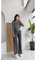 Bağcıklı Beli Lastikli Pantolon Antrasit Kod: 4031