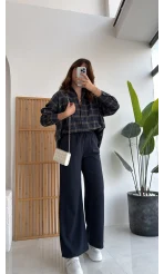 Bağcıklı Beli Lastikli Pantolon Lacivert Kod: 4031