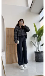Bağcıklı Beli Lastikli Pantolon Lacivert Kod: 4031