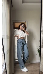 Baggy Tokalı Jean Re