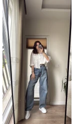 Baggy Tokalı Jean Re