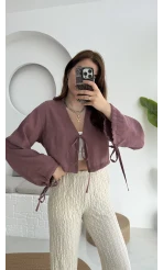 Bağlamalı Tensel Modal Karışımlı Bluz Grand 5276 Gül Kurusu