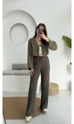 Bağlamalı Tensel Modal Karışımlı Bluz Grand 5276 Haki