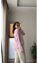 Bahama Triko Salaş Bluz - Pembe