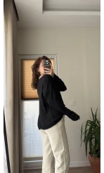 Bahama Triko Salaş Bluz - Siyah