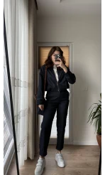 Bomber Ceket Denim Pantolon Takım