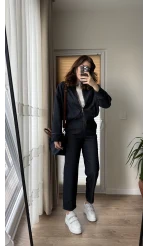 Bomber Ceket Denim Pantolon Takım