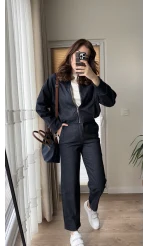 Bomber Ceket Denim Pantolon Takım