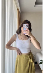 Basic Fitili Beyaz Crop
