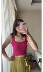 Basic Fitili Fuşya Crop