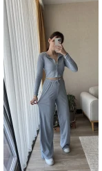 Bebe Mavisi Simli Hırkalı Takım