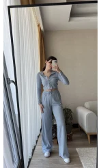 Bebe Mavisi Simli Hırkalı Takım