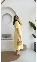 Becca Müslin Kumaş Elbise Sarı