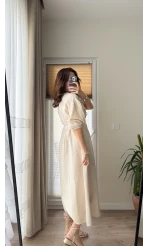 Becca Müslin Kumaş Elbise Taş