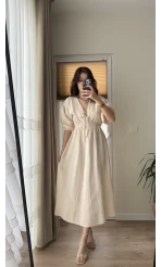 Becca Müslin Kumaş Elbise Taş