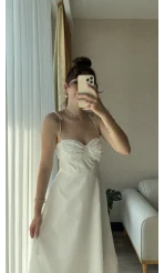 Beew Beyaz Askılı Elbise