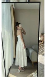 Beew Beyaz Askılı Elbise