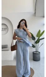 Begonia Gipeli Kat Detay Takım - Bebe Mavisi