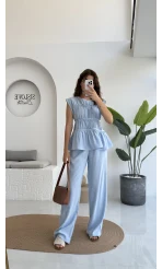 Begonia Gipeli Kat Detay Takım - Bebe Mavisi