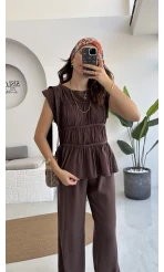 Begonia Gipeli Kat Detay Takım - Kahve