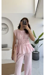 Begonia Gipeli Kat Detay Takım - Pembe