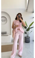 Begonia Gipeli Kat Detay Takım - Pembe