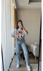 Bel Pembe Detay Jean