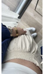 Beli Lastlikli Gabardin Pantolon